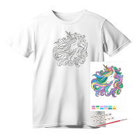 Набір для творчості Rosa футболка-розмальовка, Unicorn, бавовна 100, розмір S (4823098543800)