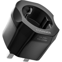 Перехідник EU to UK 220V black Essager (ECTZH-YCC01-Z)