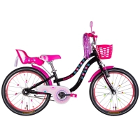 Велосипед Formula 20" Kid FLOWER PREMIUM BH рама-10" ST 2026 чорний з рожевим (OPS-FRK-20-242)