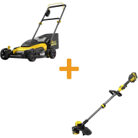 Газонокосарка Stanley акумуляторна безщіткова FatMax, 18 В, 2x2Ah, 51 см (SFMCMW2651M+SFMCSTB933M)