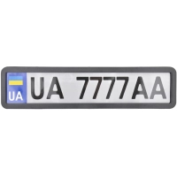 Рамка номерного знака CarLife чорна матова (NH420)