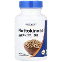 Вітамінно-мінеральний комплекс Nutricost Наттокіназа, 100 мг, Наттокіназа, 120 капсул (NCS67337)