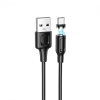 Дата кабель USB 2.0 AM to USB-C 1.0m 2.4A magnetic BX41 black BOROFONE (6931474738462)