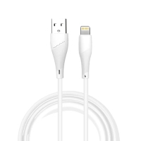 Дата кабель USB 2.0 AM to Lightning 1.0m 2.4A X196 white WUW (6972573335596)