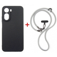 Чохол до мобільного телефона Dengos Case + Cross-body Strap Xiaomi Redmi A7 Pro Black+Grey (DG-KM-CCRB-51)