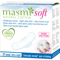 Гігієнічні прокладки Masmi Soft Ultra Night 10 шт. (8432984000585)