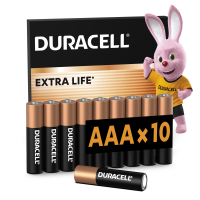 Батарейка Duracell AAA лужні 10 шт. в упаковці (5002509/5006462)