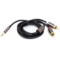 Кабель мультимедійний 3.5mm M to 2xRCA 1.0m PowerPlant (CA912834)