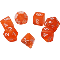 Набір кубиків для настільних ігор Games 7 Days Transparent 7 Dice Set - Orange (g7dtran03)