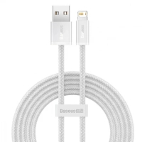 Дата кабель USB 2.0 AM to Lightning 2.0m 2.4A white Baseus (CALD000502)