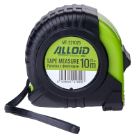 Рулетка Alloid Base, з фіксатором, 10м×25мм (MT-221025)