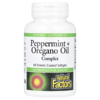 Трави Natural Factors Олія перцевої м'яти, орегано та кмину, Peppermint+Oregano Oil Complex (NFS-03516)