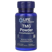 Вітамінно-мінеральний комплекс Source Naturals Триметилгліцин, ТМГ, 500 мг, TMG Powder (Trimethylglycine), Life Extension, 50 г (LEX-34905)