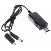 Кабель живлення USB to DC 5.5x2.5mm + 3.5x1.35mm 9V-12V 0.8m 18W Kingda (KD-USB-DC9/12)