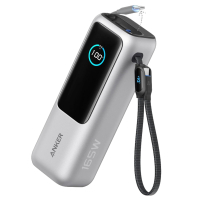 Батарея універсальна Anker 25000mAh, 165W, PD/3/0, QC/3/0, Built-In Double USB-C Cables, silver (A1695H41)