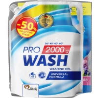 Набір побутової хімії Pro Wash Гель для прання Універсал 2000 г + Капсули для прання Квітка дощу 10 шт. (4262396149091)