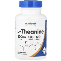 Вітамінно-мінеральний комплекс Nutricost L-теанін, 200 мг, L-Theanine, 120 капсул (NCS67937)