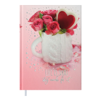 Тижневик Buromax недатований поліграфічний ROMANTIC, A5, рожевий (BM.2040-10)