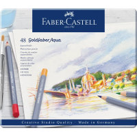 Олівці кольорові Faber-Castell Goldfaber Aqua акварельні, в металевій коробці, 48 кольорів, 114648 (27639)