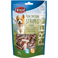 Ласощі для собак Trixie Premio Chicken and Pollock Stripes палички курка/риба 75 г (4011905315348)