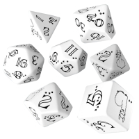 Набір кубиків для настільних ігор Q-Workshop Bright Llama Dice Set (White black) (SLLA02)