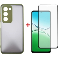 Чохол до мобільного телефона Dengos Oppo A5 4G Case Matte + Glass (Olive Green) (DG-KM-158)