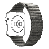 Ремінець до смарт-годинника Armorstandart Leather Loop для Apple Watch 42 (Series 11-10)/41/40/38 Grey (ARM48654)