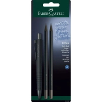 Ручка кулькова Faber-Castell набір кулькова ручка + 2 олівця Writing Set POLY BALL Urban, колір чорнний (32576)