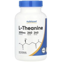 Вітамінно-мінеральний комплекс Nutricost L-теанін, 200 мг, L-Theanine, 240 капсул (NCS67936)