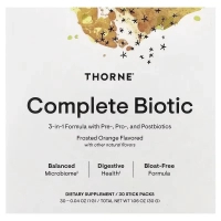 Вітамінно-мінеральний комплекс Thorne Повний біотичний пробіотичний комплекс, апельсиновий смак, 30 сек (THR01535)