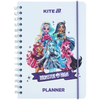Тижневик Kite дитячий на спіралі Monster High, тверда обкладинка (MH25-438)