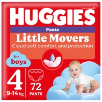 Підгузки Huggies Little Movers/Pants 4 (9-14 кг) Box для хлопчиків 72 шт (5029053564104)