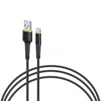 Дата кабель USB 2.0 AM to USB-C 0.2m black Intaleo (1283126487446)
