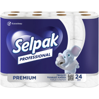 Туалетний папір Selpak Professional Premium 3 шари 24 рулони (8690530118201)
