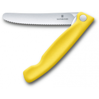Кухонний ніж Victorinox SwissClassic Foldable Paring 11 см Serrated Yellow (6.7836.F8B)