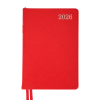 Тижневик Leo planner А5 датований 2026 "City", твердий, червоний, 368 сторінок (252666)