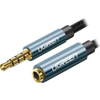 Кабель мультимедійний 3.5mm M to 3.5mm F 2.0m AV118 blue Ugreen (40675)