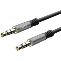 Кабель мультимедійний 3.5mm M to 3.5mm M 1.0m NB121 black XO (6920680864591)