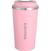Термокружка Merlion MugCoffe 500 мл з відкидною кришкою, рожева (MugCoffe-500Pink)