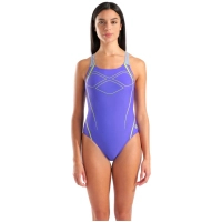 Купальник Arena Graphic Swimsuit Swim Pro Back 009024-850 синій, жовтий 38 (3468337621546)