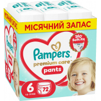 Підгузки Pampers Premium Care Pants Розмір 6 (13-19 кг) 72 шт (8006530320139)