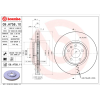 Гальмівний диск Brembo 09.A758.11