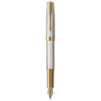 Ручка пір'яна Parker SONNET 17 Silver Mistral GT  FP18 F (88 611)
