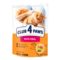 Сухий корм для кішок Club 4 Paws Преміум. З телятиною 300 г (4820083909184)