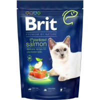 Сухий корм для кішок Brit Premium by Nature Cat Sterilized Salmon 300 г (8595602553013)
