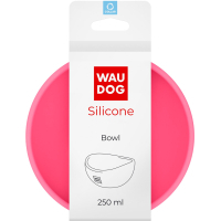 Посуд для котів WAUDOG Silicone Миска 250 мл рожева (50817)