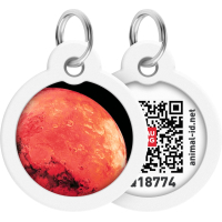 Адресник для тварин WAUDOG Smart ID з QR паспортом "Марс", коло 25 мм (225-4031)