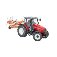 Масштабна модель автомобіля Britains Трактор Massey Ferguson 6290 з культиватором 1:32 (43335)