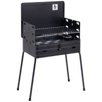 Гриль-барбекю Bo-Camp вугільний Suitcase Model Black (8130030) (DAS303886)