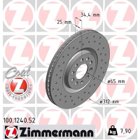 Гальмівний диск ZIMMERMANN 100.1240.52